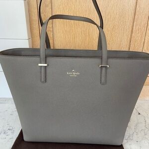Kate spade gray leather tote